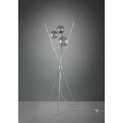 Lampadaire Trio Leuchten LANCE Chrome, 3 lumières