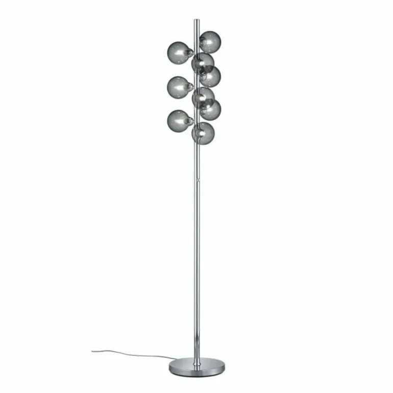 Lampadaire Trio Leuchten ALICIA Chrome, 9 lumières