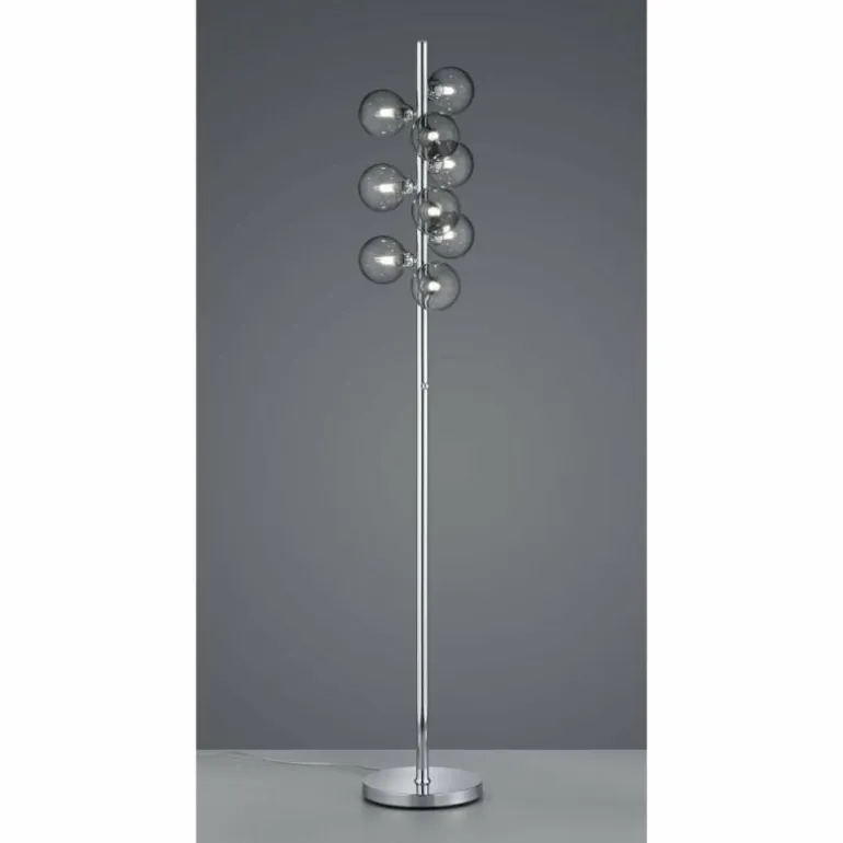 Lampadaire Trio Leuchten ALICIA Chrome, 9 lumières