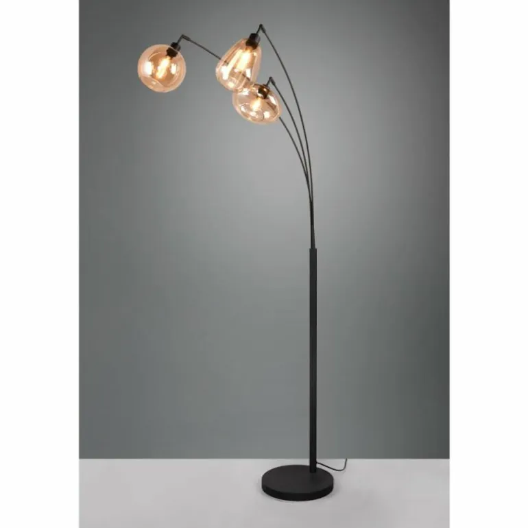 Lampadaire Trio Lumina Noir, 3 lumières