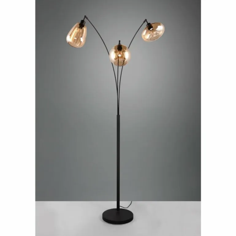 Lampadaire Trio Lumina Noir, 3 lumières
