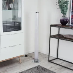 Lampadaire Tumurora LED Chrome, 1 lumière, Télécommandes