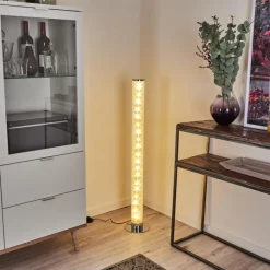 Lampadaire Tumurora LED Chrome, 1 lumière, Télécommandes