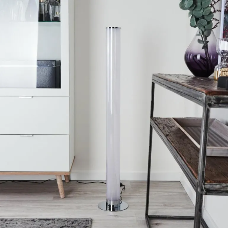 Lampadaire Tumurora LED Chrome, 1 lumière, Télécommandes