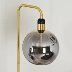 Lampadaire Tuvalu Laiton, Noir, 1 lumière
