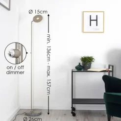 Lampadaire Umag LED Acier inoxydable, 1 lumière