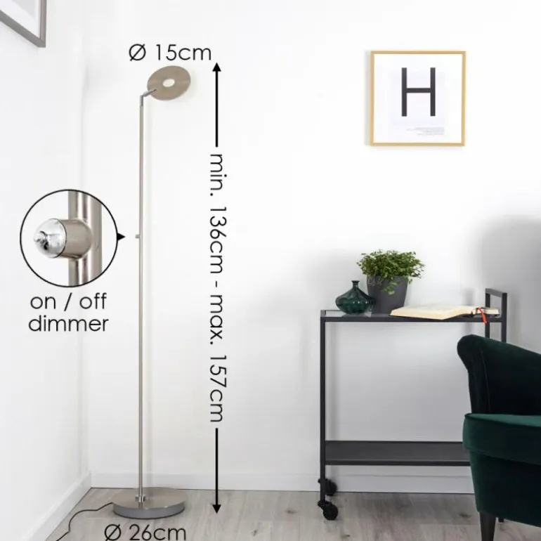 Lampadaire Umag LED Acier inoxydable, 1 lumière