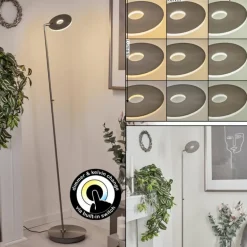 Lampadaire Umag LED Chrome, Nickel mat, 1 lumière