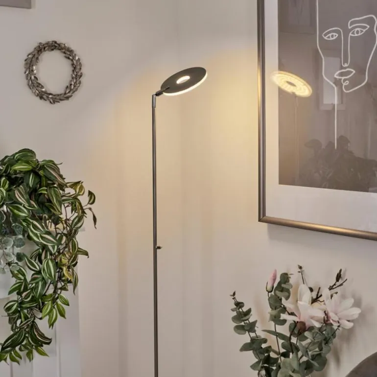 Lampadaire Umag LED Chrome, Nickel mat, 1 lumière