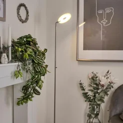 Lampadaire Umag LED Chrome, Nickel mat, 1 lumière