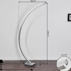 Lampadaire Uttorp LED Argenté, 1 lumière