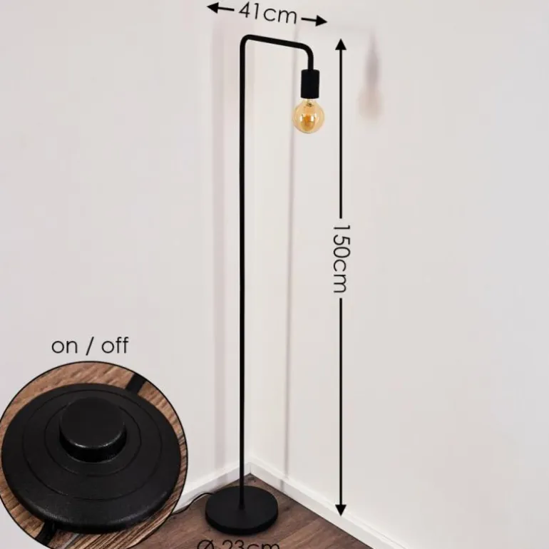 Lampadaire Valocolla Noir, 1 lumière