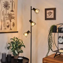 Lampadaire Verbania Noir, 3 lumières