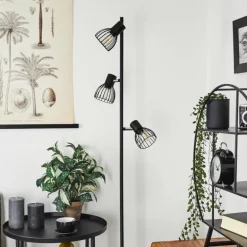 Lampadaire Verbania Noir, 3 lumières