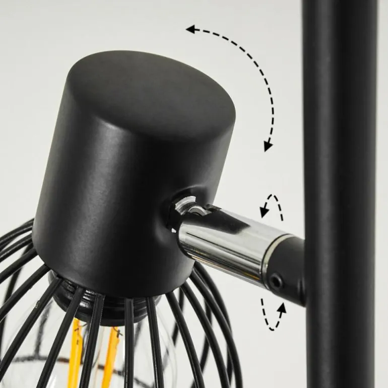 Lampadaire Verbania Noir, 3 lumières