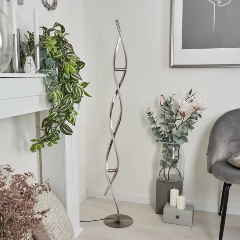 Lampadaire Wellington LED Acier inoxydable, 2 lumières
