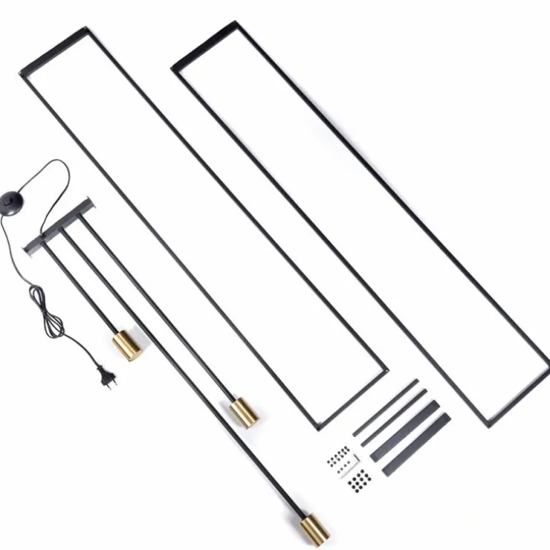 Lampadaire Woden Laiton, Noir, 3 lumières