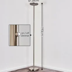 Lampadaire Wonsbek LED Nickel mat, 1 lumière
