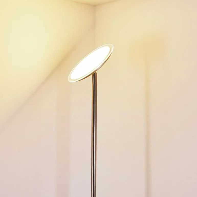Lampadaire Wonsbek LED Nickel mat, 1 lumière