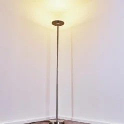 Lampadaire Wonsbek LED Nickel mat, 1 lumière