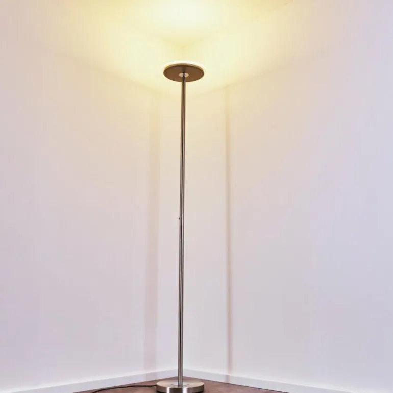 Lampadaire Wonsbek LED Nickel mat, 1 lumière