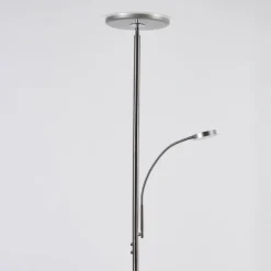 Lampadaire Wonsbek LED Nickel mat, 2 lumières