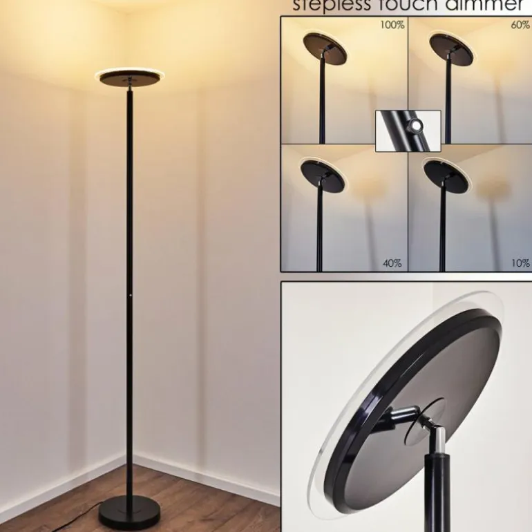 Lampadaire Wonsbek LED Noir, 1 lumière