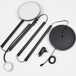 Lampadaire Wonsbek LED Noir, 2 lumières