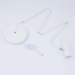 Lampadaire Zuoz Chrome, Blanc, 1 lumière