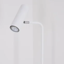 Lampadaire Zuoz Chrome, Blanc, 1 lumière