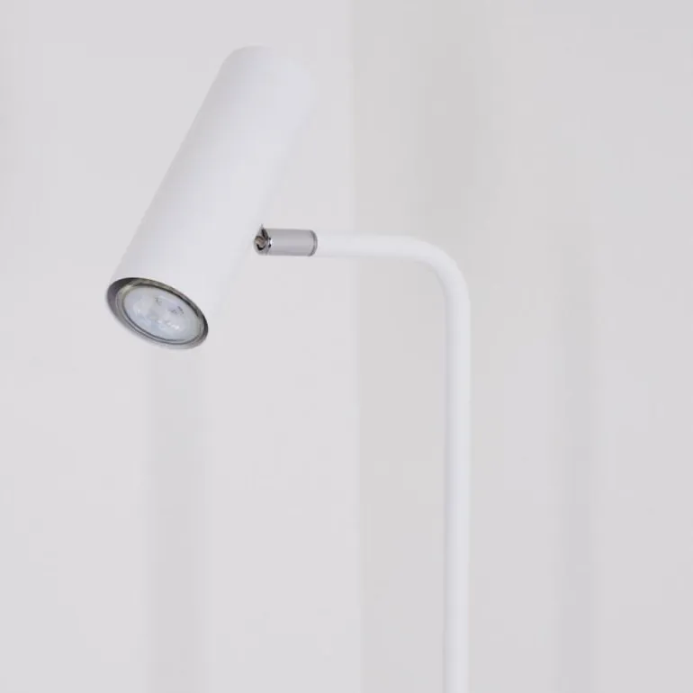 Lampadaire Zuoz Chrome, Blanc, 1 lumière