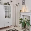 Lampadaire Zuoz Nickel mat, 1 lumière