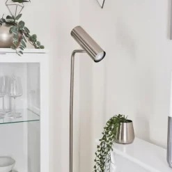 Lampadaire Zuoz Nickel mat, 1 lumière