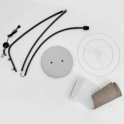 Lampe à arc Sagu Gris, Noir, 1 lumière