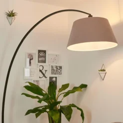 Lampe à arc Sagu Gris, Noir, 1 lumière