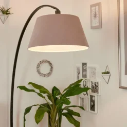 Lampe à arc Sagu Gris, Noir, 1 lumière