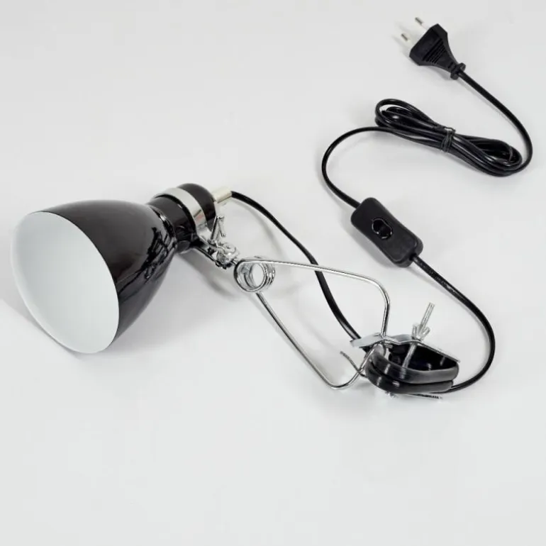 lampe â clipper Brienz Chrome, Noir, 1 lumière