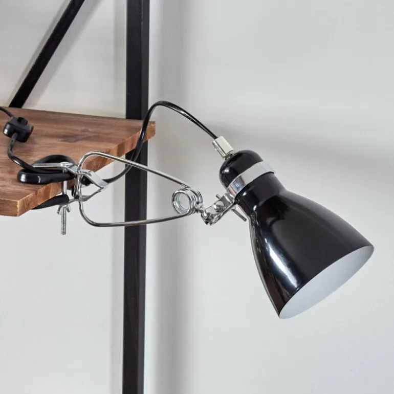 lampe â clipper Brienz Chrome, Noir, 1 lumière