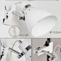 Lampe à pince Stranderott Blanc, 1 lumière