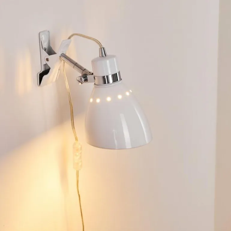 Lampe à pince Stranderott Blanc, 1 lumière
