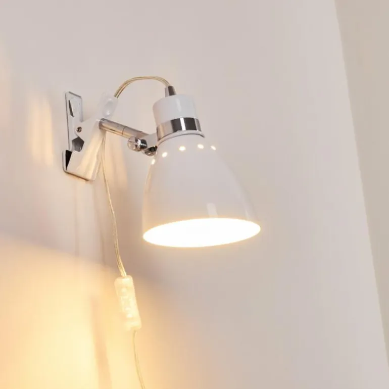 Lampe à pince Stranderott Blanc, 1 lumière