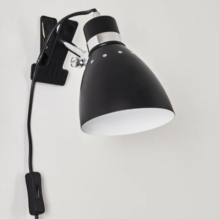 Lampe à pince Stranderott Chrome, Noir, 1 lumière