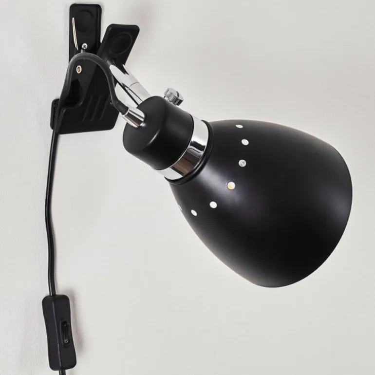 Lampe à pince Stranderott Chrome, Noir, 1 lumière