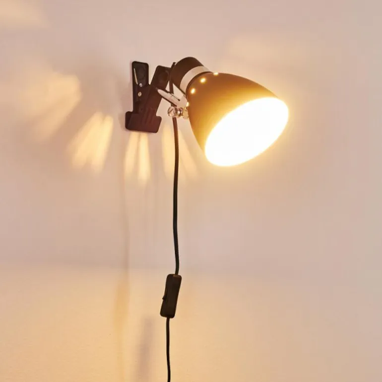 Lampe à pince Stranderott Chrome, Noir, 1 lumière