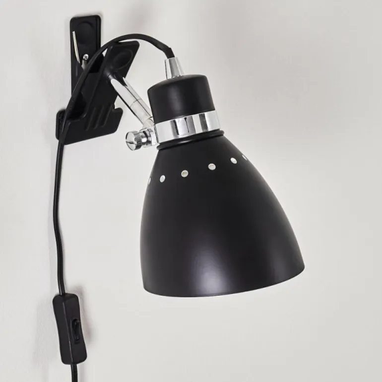 Lampe à pince Stranderott Chrome, Noir, 1 lumière