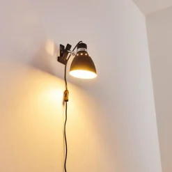 Lampe à pince Stranderott Chrome, Noir, 1 lumière