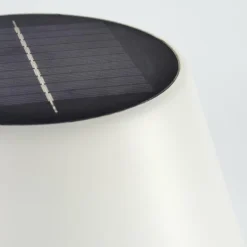 Lampe à poser Alcudia Solar LED Nickel mat, 10 lumières