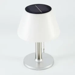 Lampe à poser Alcudia Solar LED Nickel mat, 10 lumières