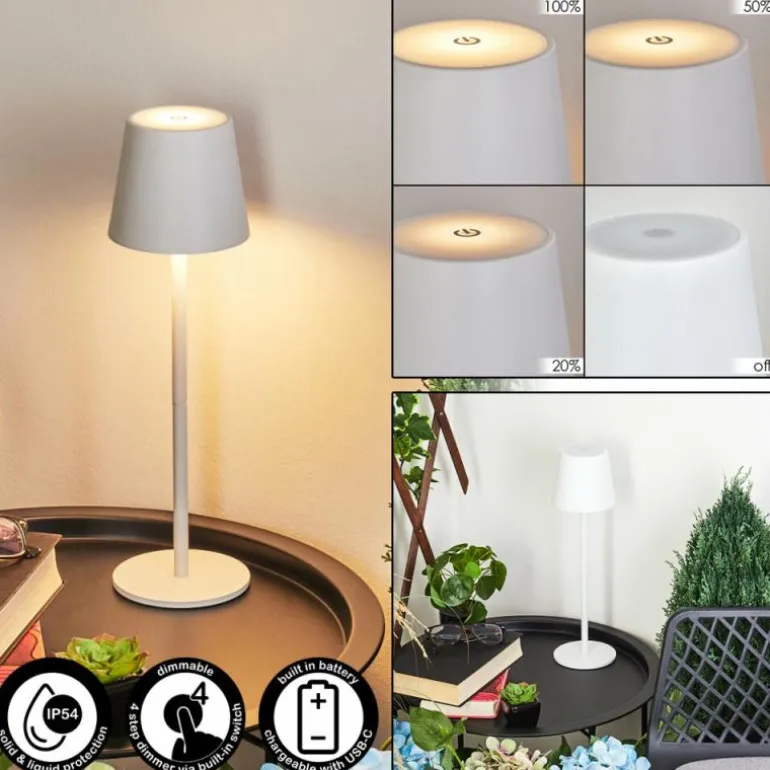 Lampe à poser Allen LED Blanc, 1 lumière