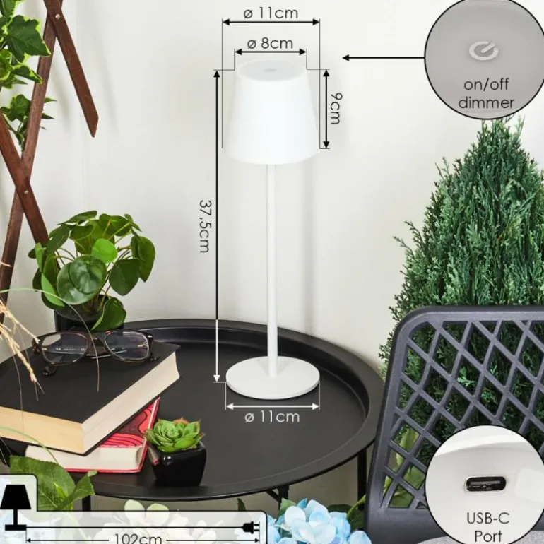 Lampe à poser Allen LED Blanc, 1 lumière